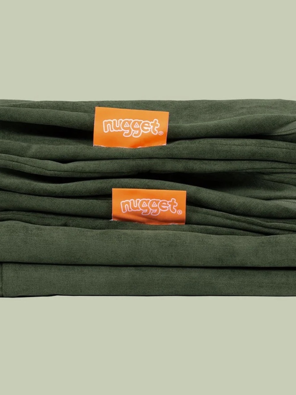 VGUC Nugget Comfort Couch 3/4 PARTIAL cover Willow double brushed